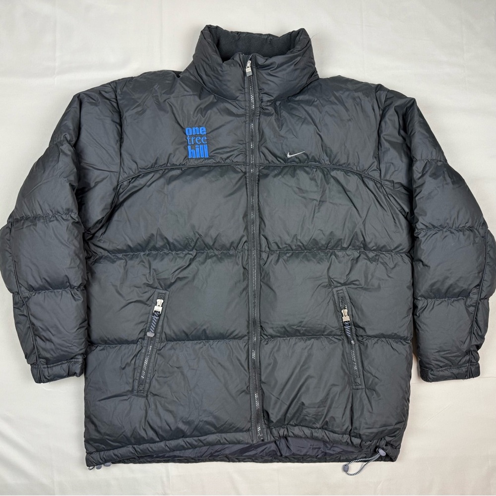 Vtg Nike One Tree Hill Crew Down Puffer Jacket Sz Large Y2K Rare